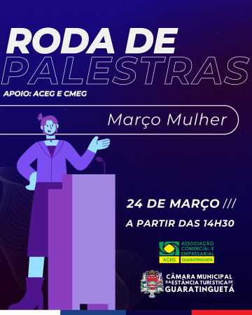 Câmara de Guaratinguetá (SP) terá programação de liderança feminina 24, 25 e 26 março