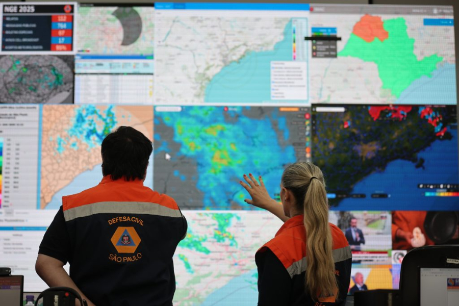 Defesa Civil emite alerta severo para chuvas intensas nesta quinta-feira (12) no Litoral Norte (SP)