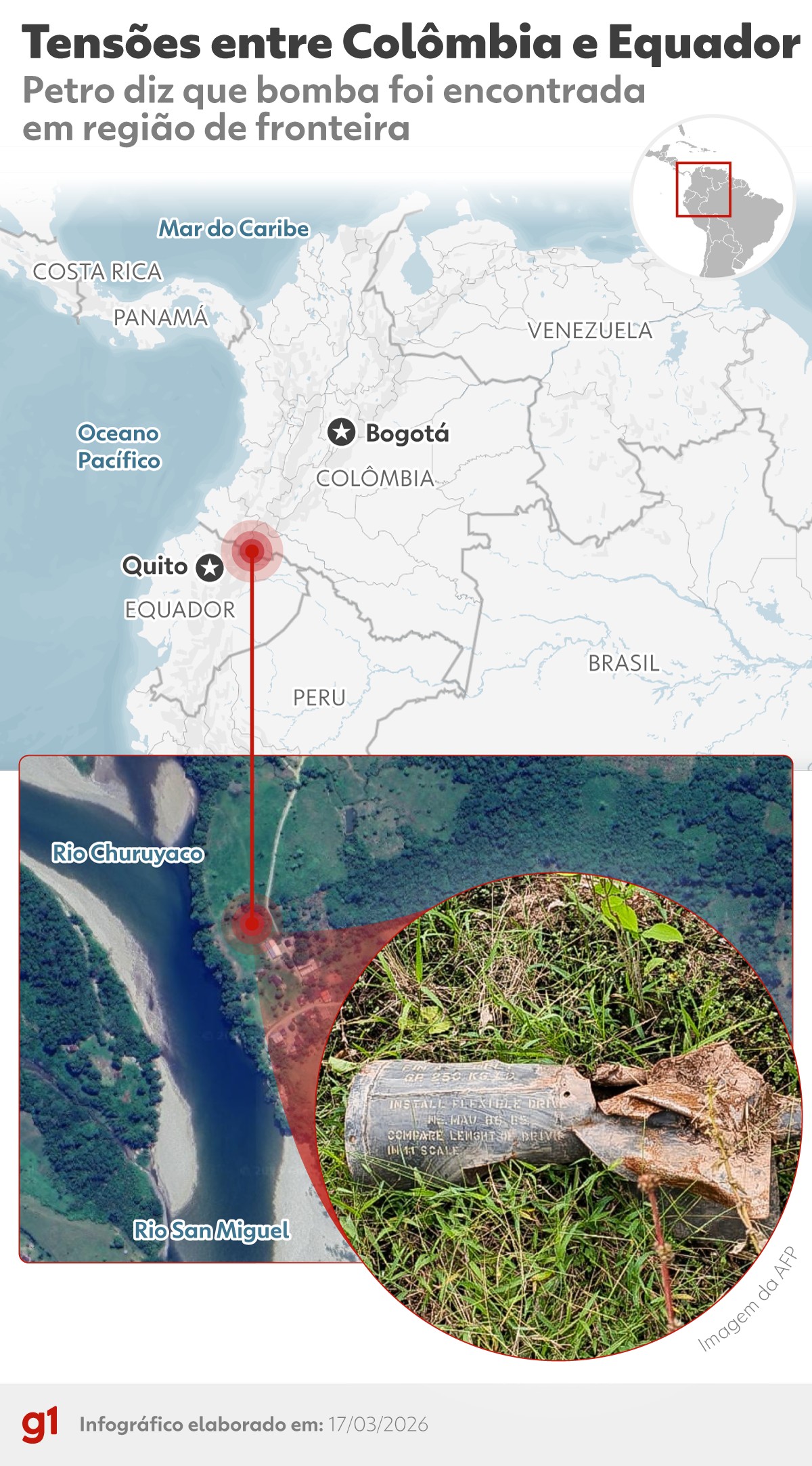 Noboa nega ataque à Colômbia e acusa país vizinho de permitir infiltração de grupos criminosos no Equador