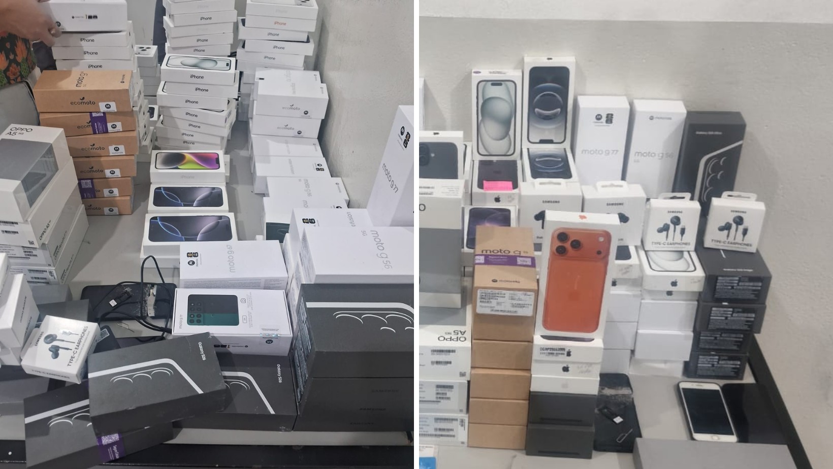 Dupla é presa após invadir prédio comercial e furtar mais de 100 celulares em Bragança Paulista, SP
