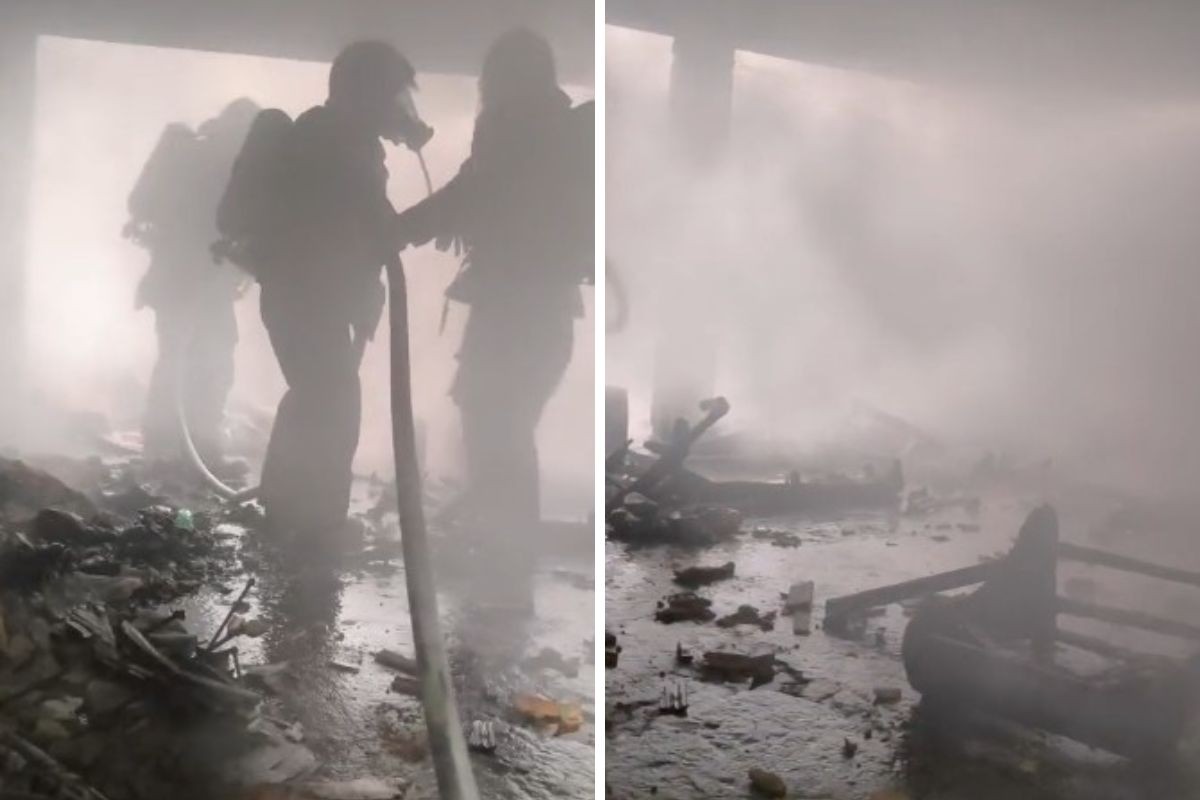Vídeo: Incêndio atinge casa em Taubaté e bombeiros controlam chamas