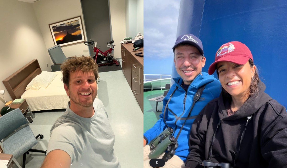 Passageiro posta selfie na quarentena após 41 dias embarcado em navio com surto de hantavírus: 'Estou bem'