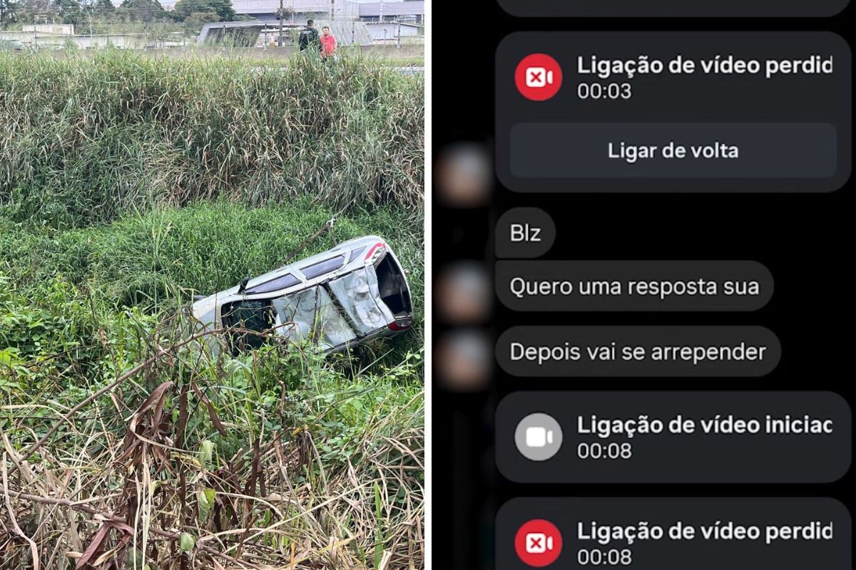 Pai que capotou carro com filha na Dutra enviou mensagens com ameaças à mãe antes do acidente: 'Vai se arrepender'