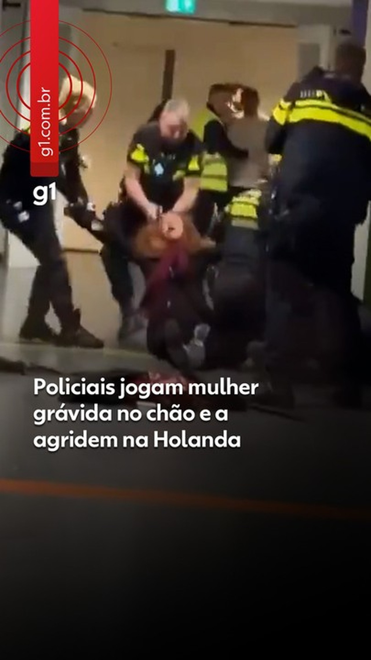 Policial da Holanda arremessa alemã grávida no chão