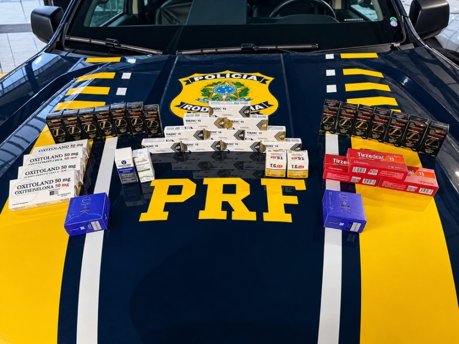 PRF apreende canetas emagrecedoras e anabolizantes escondidos em carro, na Fernão Dias