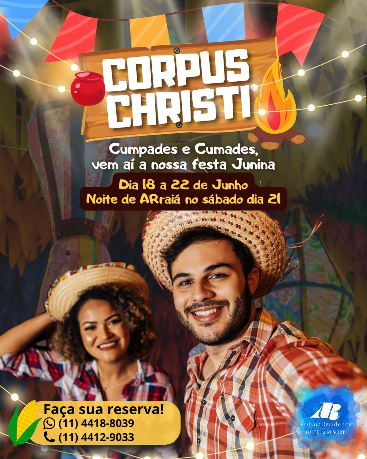 Corpus Christi com Festa Junina em Atibaia: Confira programação
