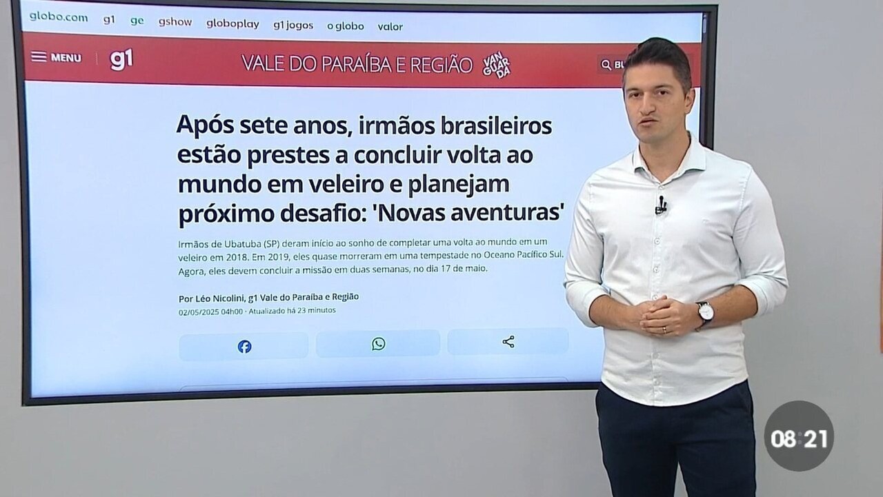 Após sete anos, irmãos brasileiros devem concluir volta ao mundo em veleiro neste sábado